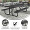 Flash Furniture Mantilla Rectangle Picnic Table, Black, Expanded Metal, Mesh, Steel Frame, 8 ft L SLF-EML-96-BK-GG - alternate 9